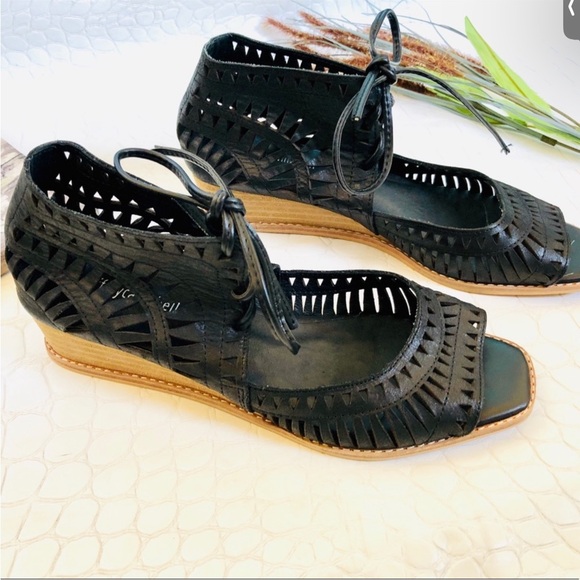 Jeffrey Campbell “Rodillo” Cutout Wedge Sandals - Picture 2 of 6